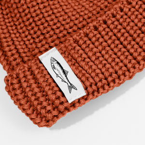 Czapka dokerka Hansa Wear z wełny merino kolor MARCHEWKOWY – Hansa Wear