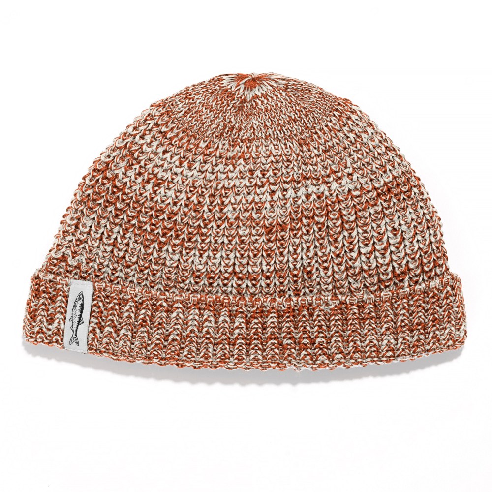Czapka dokerka Hansa Wear z wełny merino kolor MELANŻ BEŻ I MIEDŹ