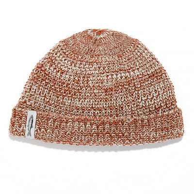 Czapka dokerka Hansa Wear z wełny merino kolor MELANŻ BEŻ I MIEDŹ