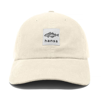 Sztruksowa czapka z daszkiem Hansa Wear IVORY