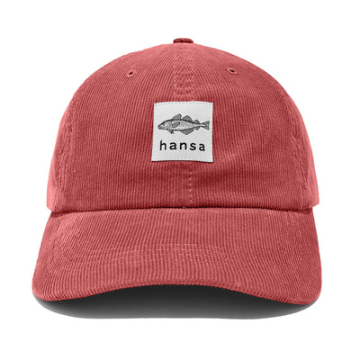 Sztruksowa czapka z daszkiem Hansa Wear BRUDNY RÓŻ