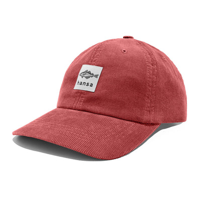 Sztruksowa czapka z daszkiem Hansa Wear BRUDNY RÓŻ