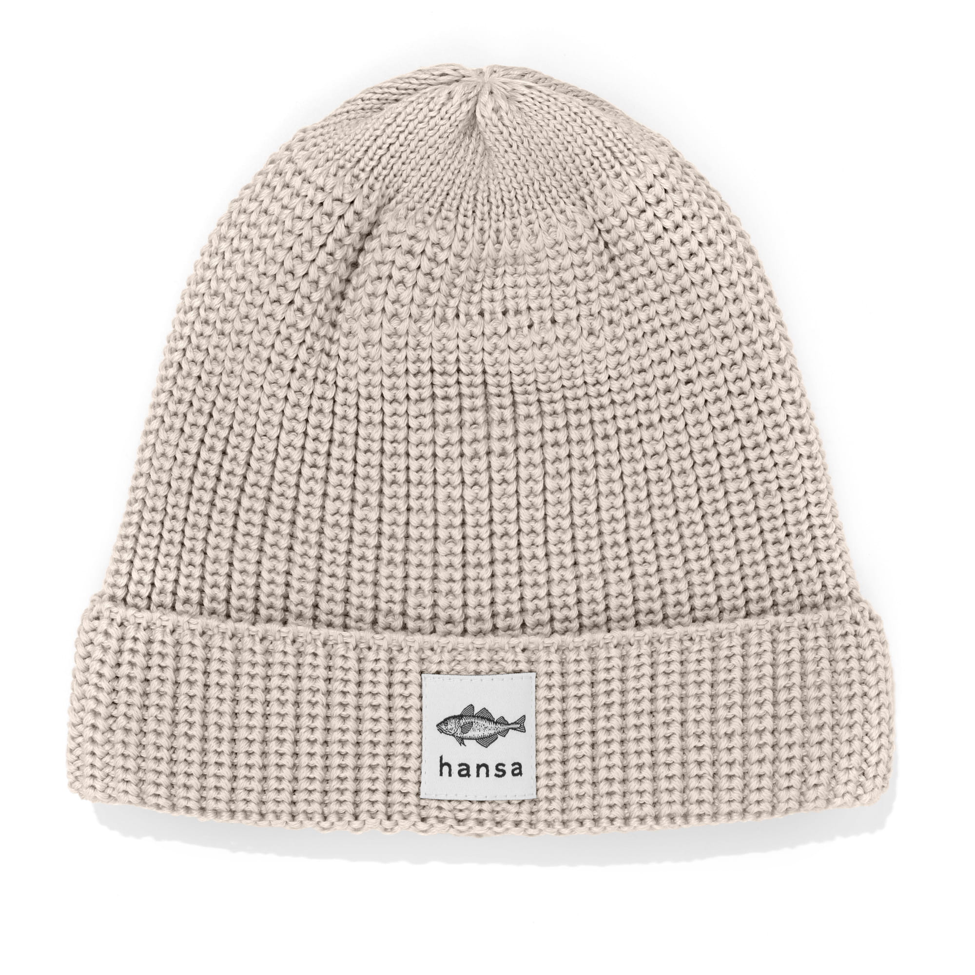 Czapka beanie Hansa Wear z wełny merino kolor BEŻOWY
