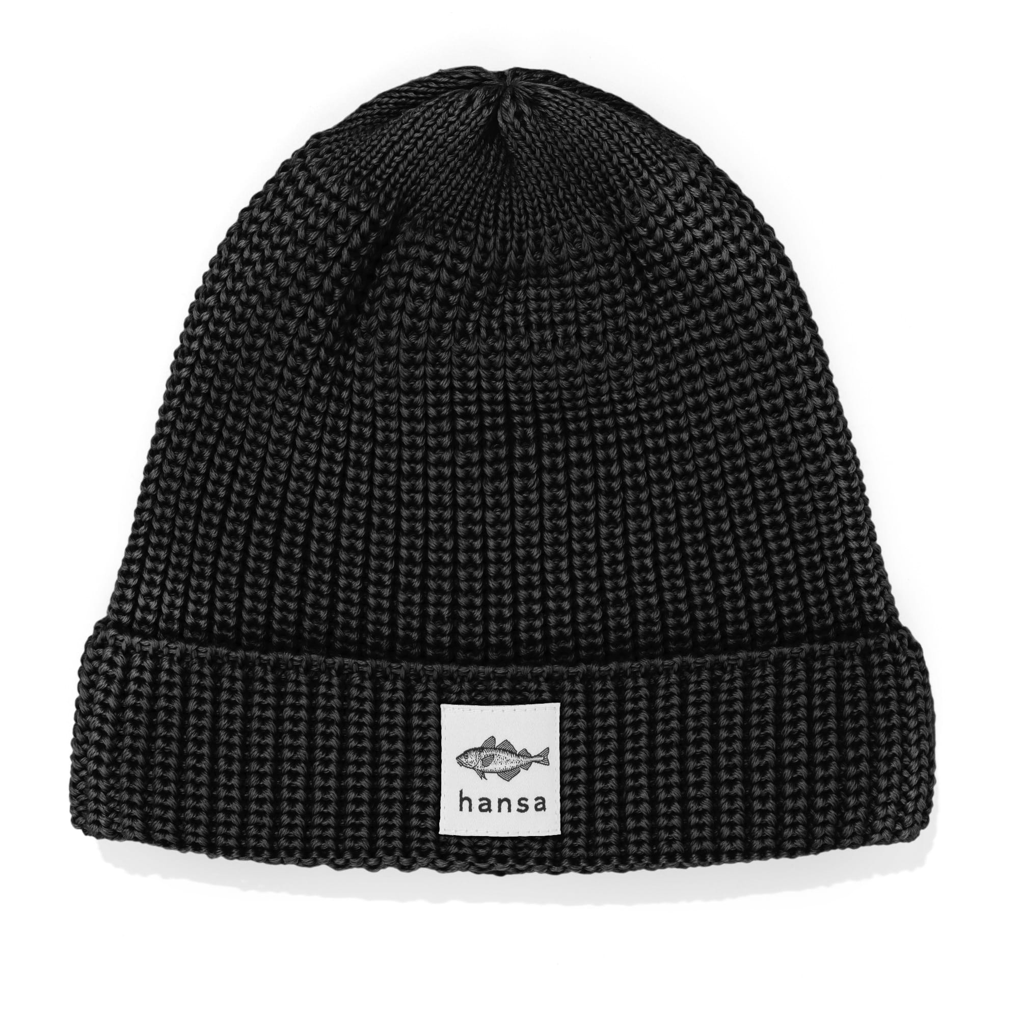 Czapka beanie Hansa Wear z wełny merino kolor CZARNY
