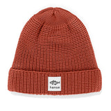 Czapka beanie Hansa Wear z wełny merino kolor MIEDZIANY