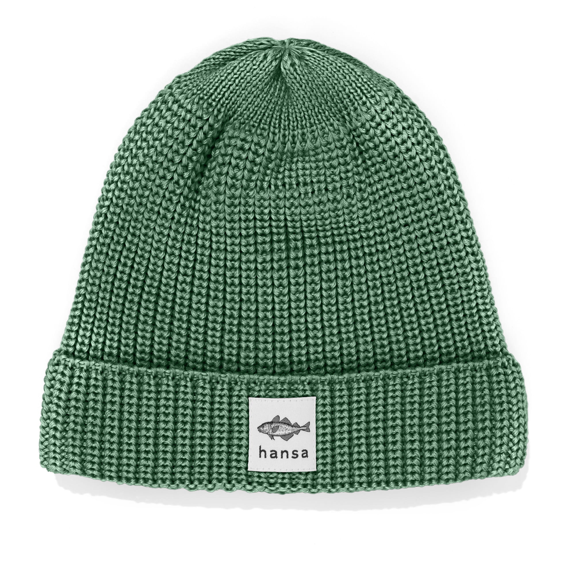 Czapka beanie Hansa Wear z wełny merino kolor XANADU/SZAROZIELONY