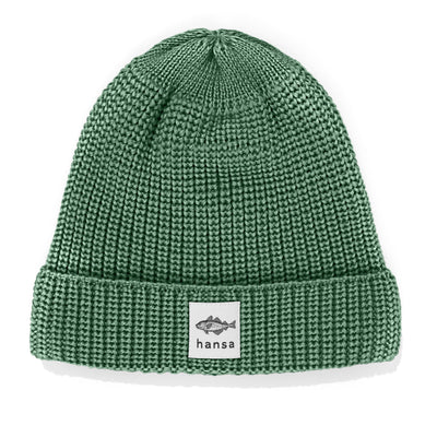 Czapka beanie Hansa Wear z wełny merino kolor XANADU/SZAROZIELONY