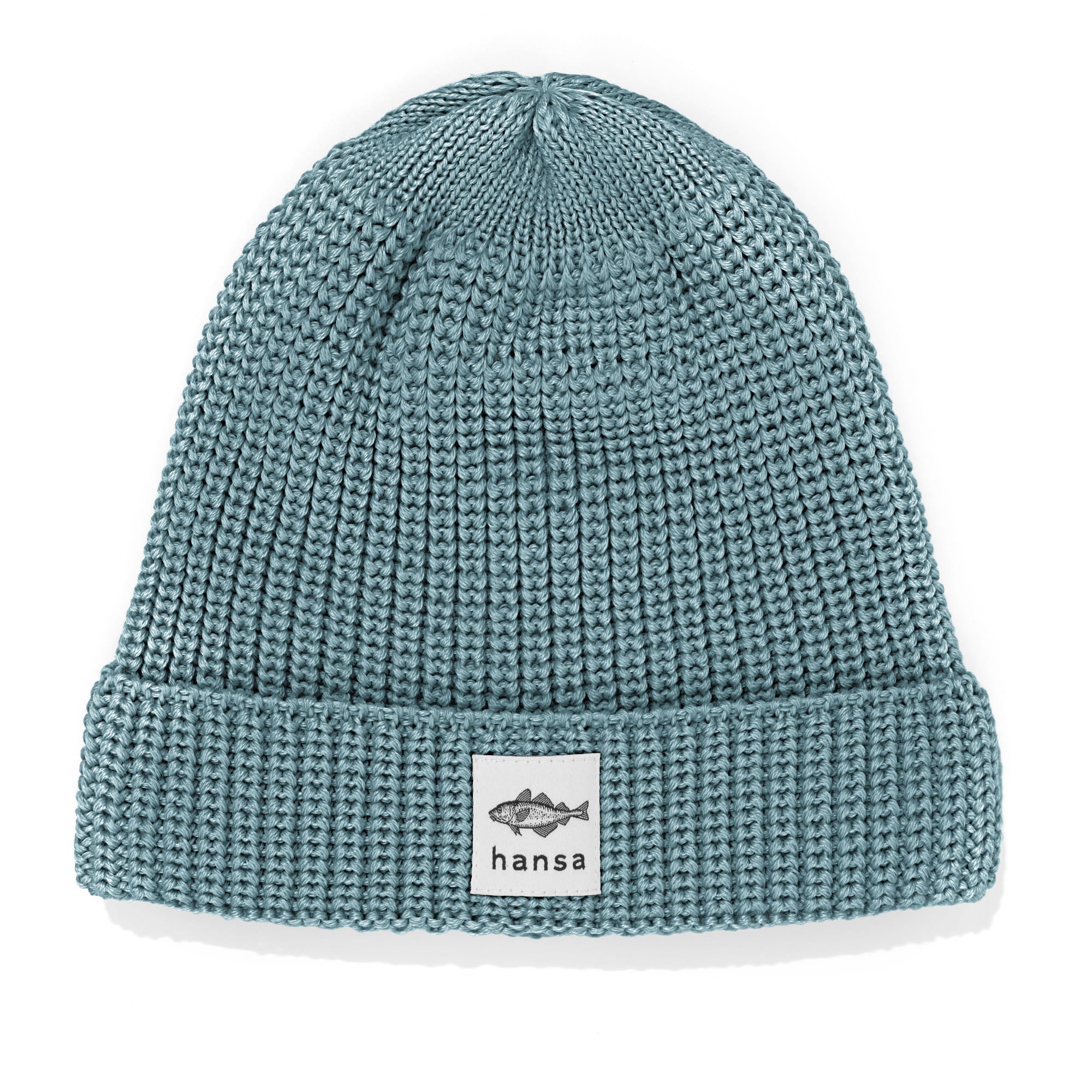 Czapka beanie Hansa Wear z wełny merino kolor SKY BLUE