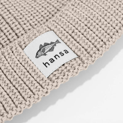 Czapka big fish beanie (XL) Hansa Wear z wełny merino kolor BEŻOWY – Hansa Wear