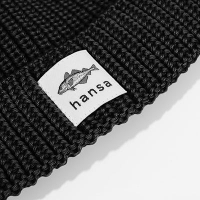 Czapka big fish beanie (XL) Hansa Wear z wełny merino CZARNY