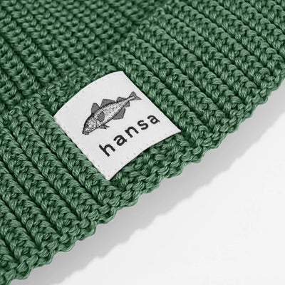 Czapka big fish beanie (XL) Hansa Wear z wełny merino kolor XANADU/SZAROZIELONY – Hansa Wear