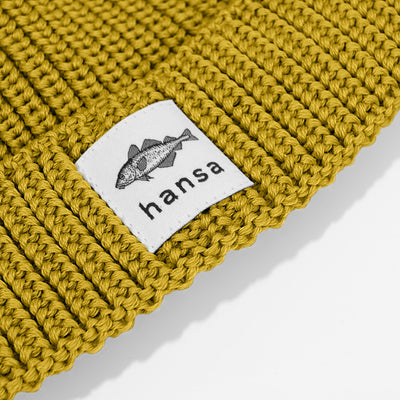 Czapka beanie Hansa Wear z wełny merino OLIWKOWY