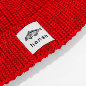 Czapka big fish beanie (XL) Hansa Wear z wełny merino kolor CZERWONY – Hansa Wear