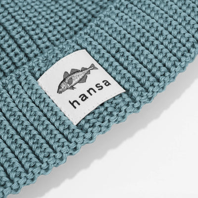 Czapka big fish beanie (XL) Hansa Wear z wełny merino kolor SKY BLUE