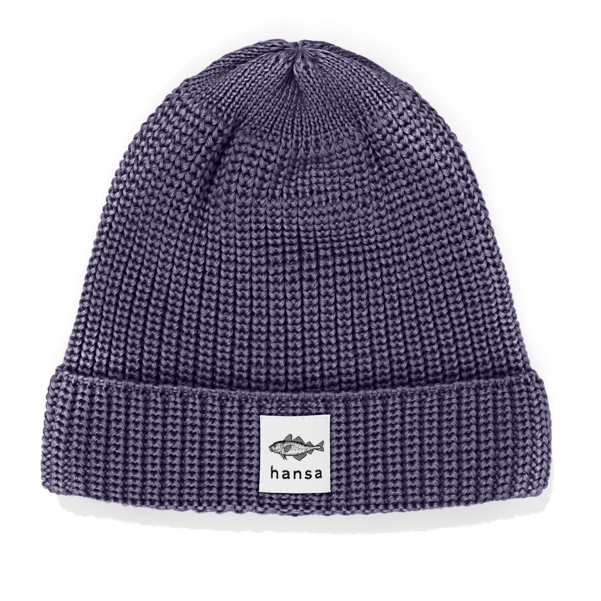 Czapka beanie Hansa Wear z wełny merino kolor AMETYST