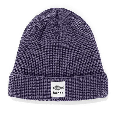 Czapka beanie Hansa Wear z wełny merino kolor AMETYST