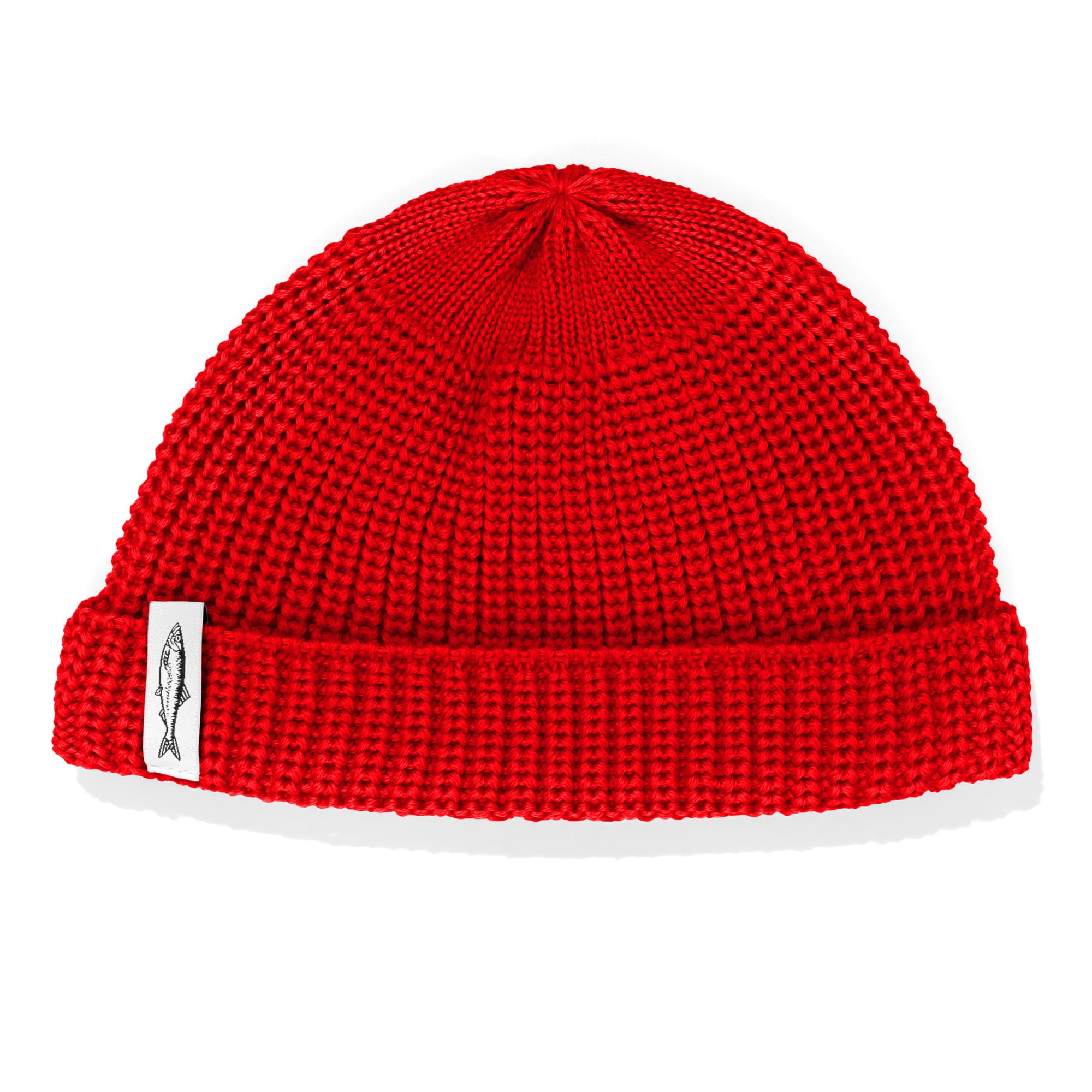 Czapka dokerka Hansa Wear z wełny merino kolor CZERWONY