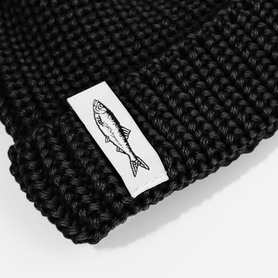 Czapka dokerka Hansa Wear z wełny merino  kolor CZARNY