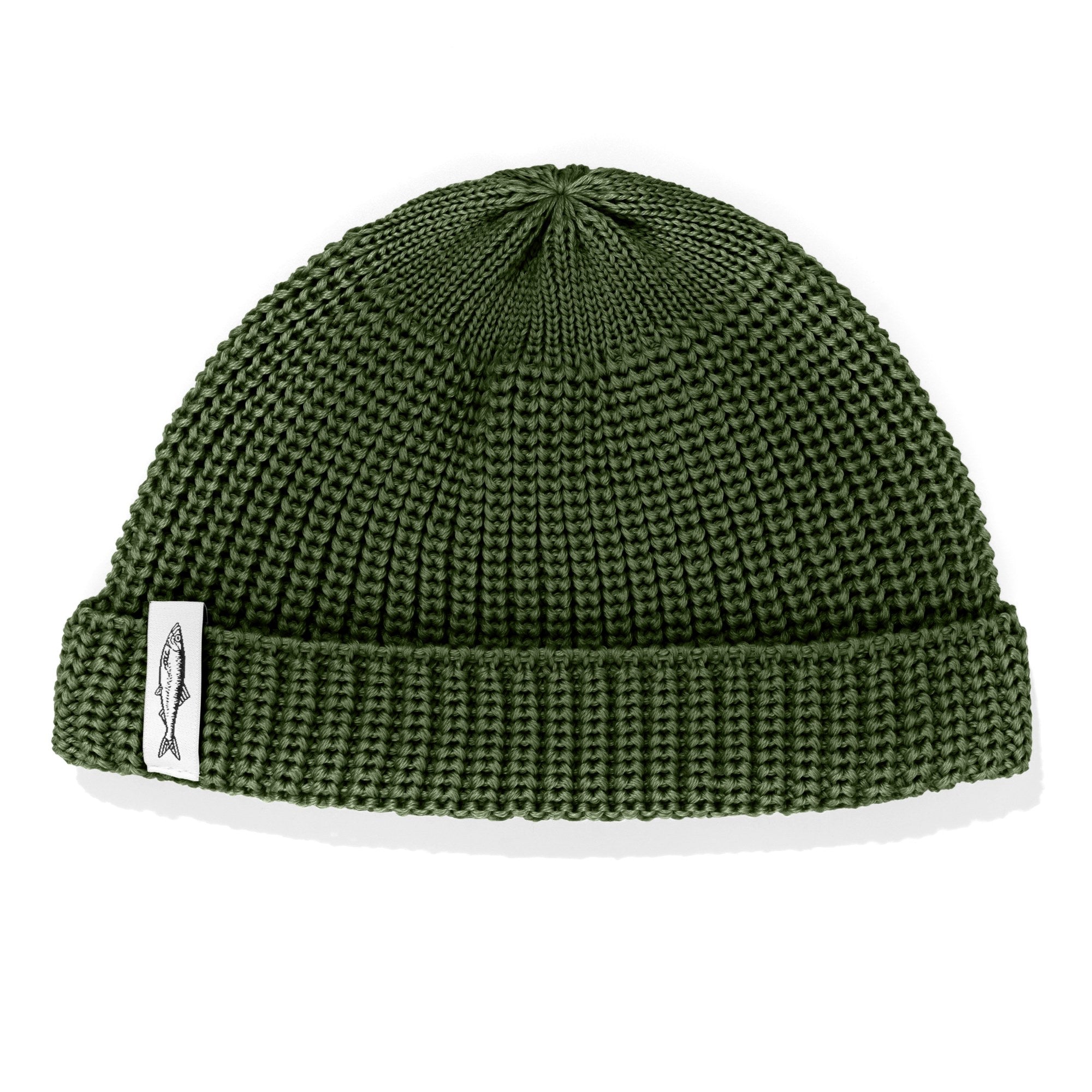 Czapka dokerka Hansa Wear z wełny merino kolor ZIELEŃ MCHU