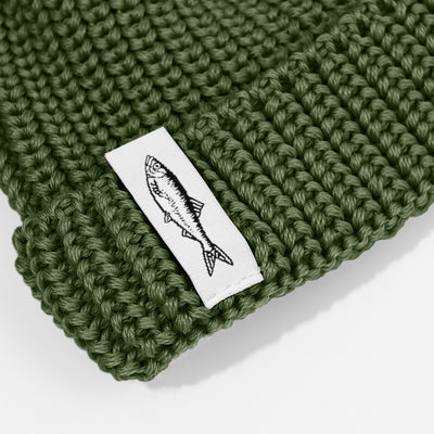 Czapka dokerka Hansa Wear z wełny merino kolor ZIELEŃ MCHU
