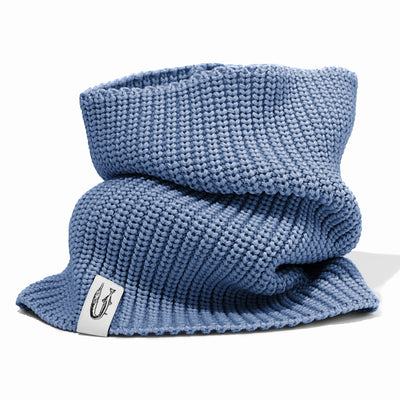 Szalik Hansa Wear typu komin z wełny merino NIEWIELKI BŁĘKIT