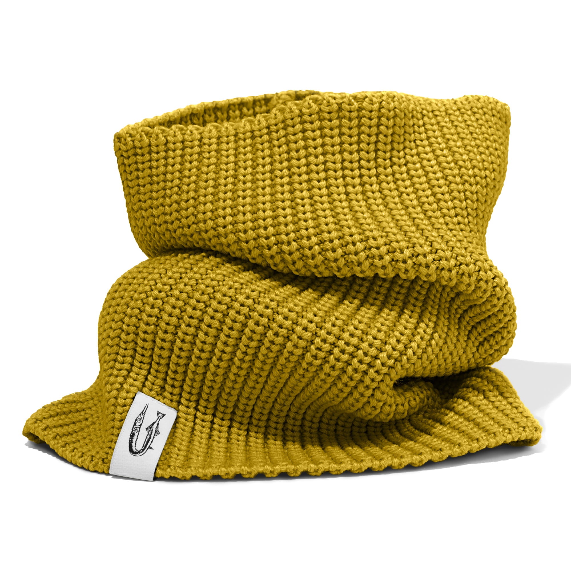 Szalik Hansa Wear typu komin z wełny merino OLIWKOWY