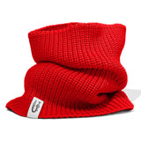 Szalik Hansa Wear typu komin z wełny merino kolor CZERWONY