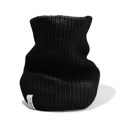 Szalik Hansa Wear typu komin z wełny merino CZARNY