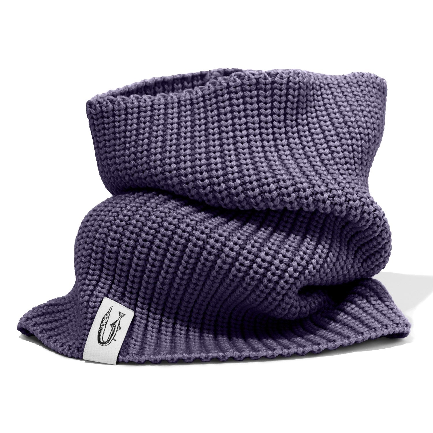 Szalik Hansa Wear typu komin z wełny merino kolor AMETYST