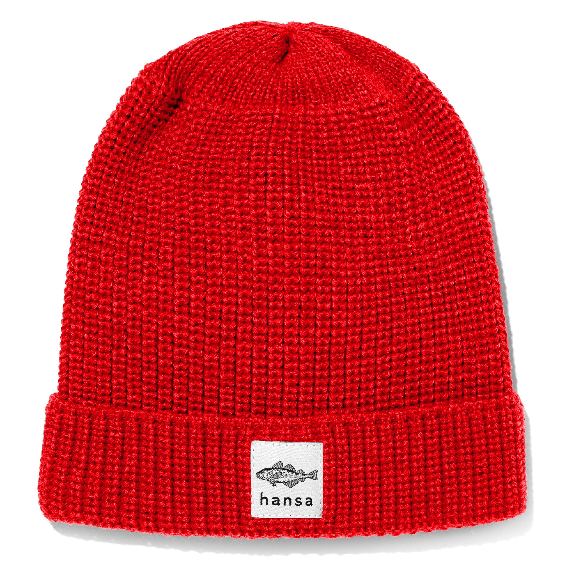 Czapka big fish beanie (XL) Hansa Wear z wełny merino kolor CZERWONY – Hansa Wear