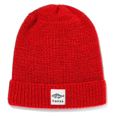 Czapka big fish beanie (XL) Hansa Wear z wełny merino kolor CZERWONY – Hansa Wear