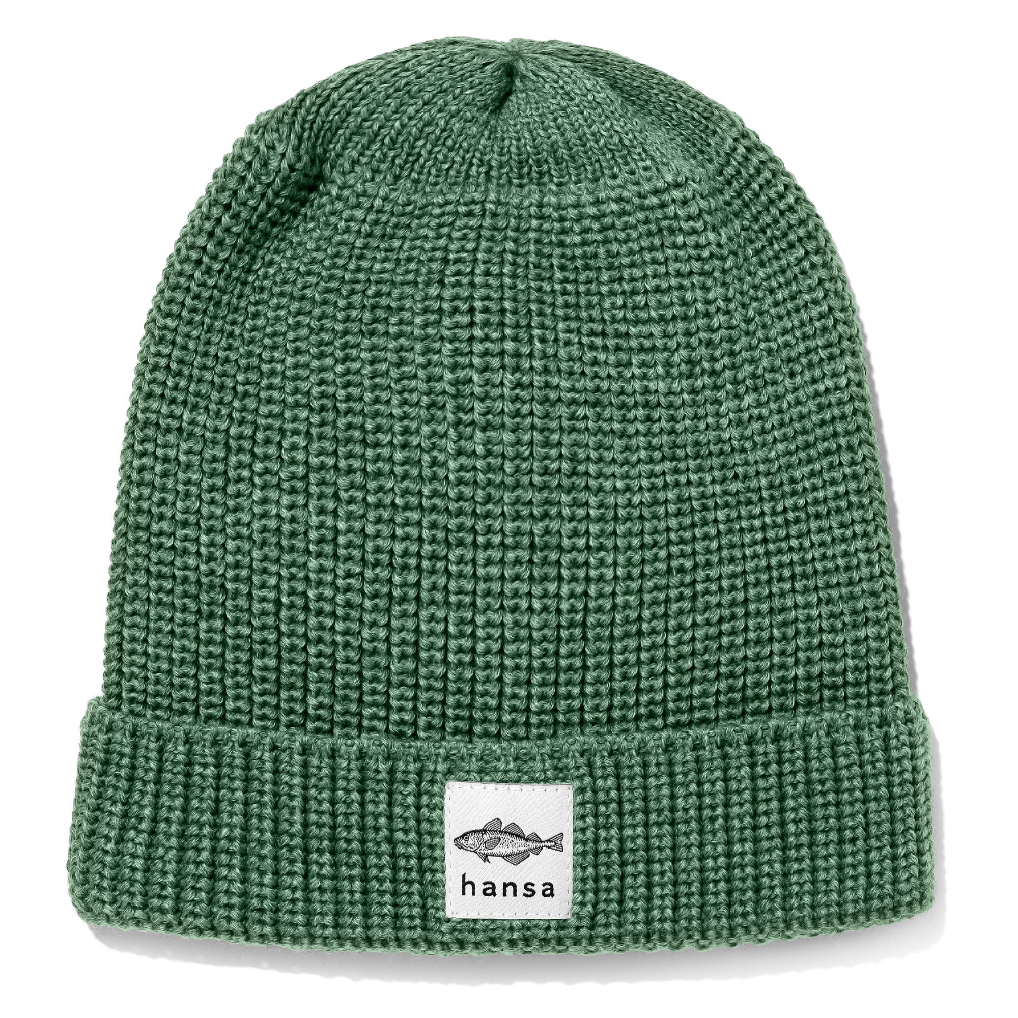 Czapka big fish beanie (XL) Hansa Wear z wełny merino kolor XANADU/SZAROZIELONY – Hansa Wear