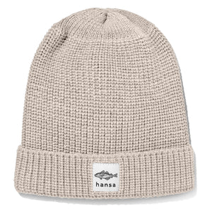 Czapka big fish beanie (XL) Hansa Wear z wełny merino kolor BEŻOWY – Hansa Wear
