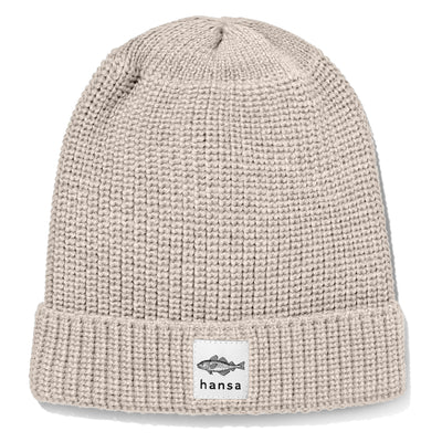 Czapka big fish beanie (XL) Hansa Wear z wełny merino kolor BEŻOWY – Hansa Wear