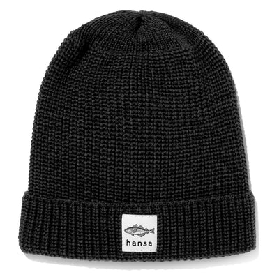 Czapka big fish beanie (XL) Hansa Wear z wełny merino CZARNY