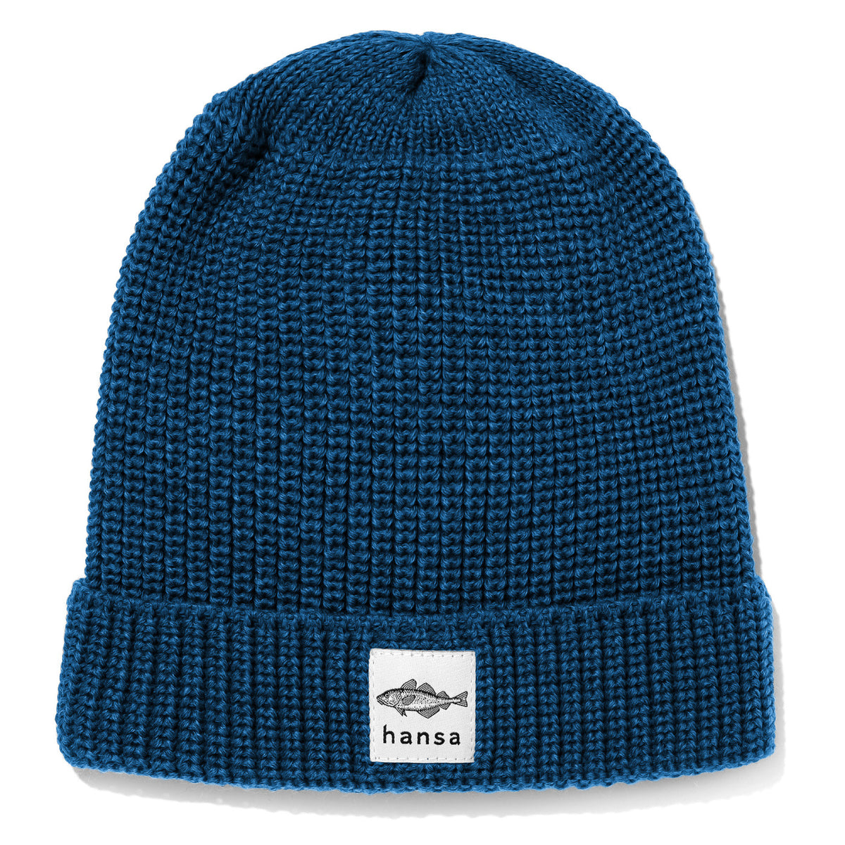 Big Fish Beanie (XL) Merino Wool Hansa Wear — Navy Blue