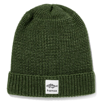 Czapka big fish beanie (XL) Hansa Wear z wełny merino ZIELEŃ MCHU
