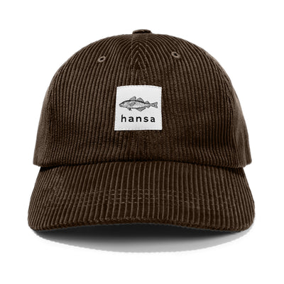 Sztruksowa czapka z daszkiem Hansa Wear BRĄZ -  gruby sztruks