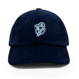 Sztruksowa czapka z daszkiem Hansa Wear x Lidka MBL- kolor: NAVY, gruby sztruks