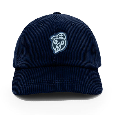 Sztruksowa czapka z daszkiem Hansa Wear x Lidka MBL- kolor: NAVY, gruby sztruks
