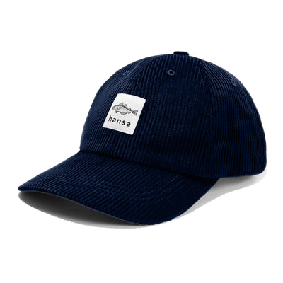Sztruksowa czapka z daszkiem Hansa Wear NAVY -  gruby sztruks