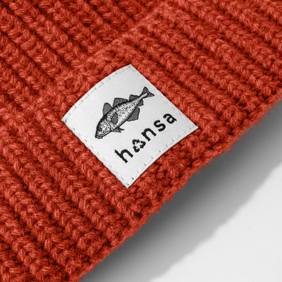 Czapka beanie Hansa Wear z wełny z recyklingu CEGLANY