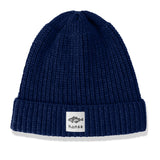 Czapka beanie Hansa Wear z wełny z recyklingu GRANATOWY