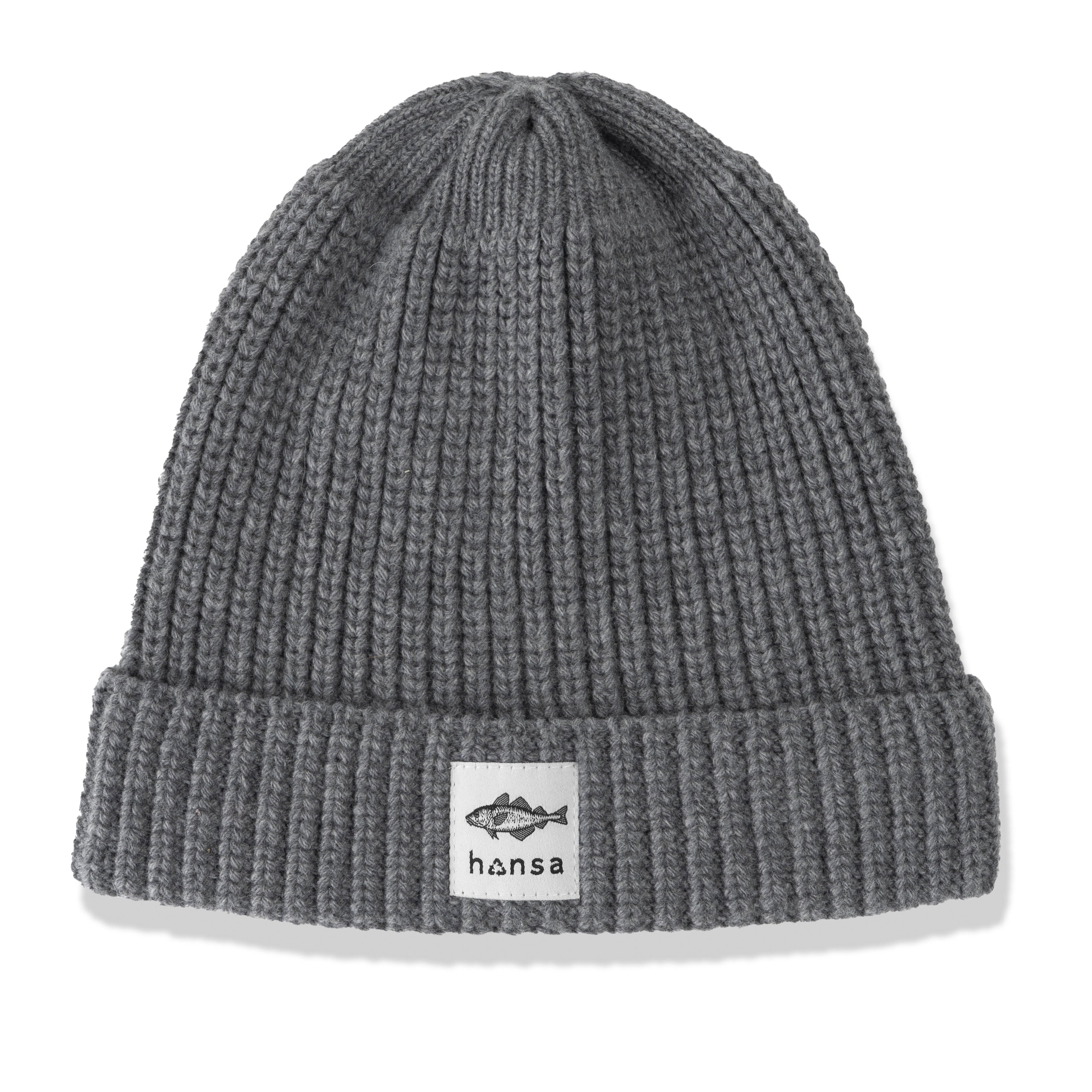 Czapka beanie Hansa Wear z wełny z recyklingu SMOKE