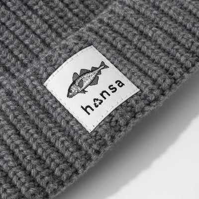 Czapka beanie Hansa Wear z wełny z recyklingu SMOKE