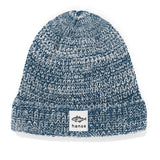 Czapka beanie Hansa Wear z wełny merino kolor MORSKI i BEŻ