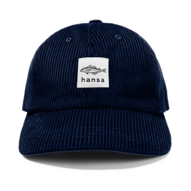 Hansa Wear - Sztruksowa czapka z daszkiem - kolor: navy, gruby sztruks (1)